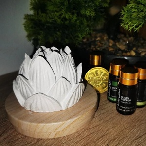 Lótusz Aromakő + ajándék illóolaj, Otthon & Életmód, Gyertya, illat, aroma, Aromalámpa, Gyertya-, mécseskészítés, Festészet, MESKA