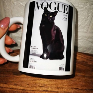 Vogue macska bögre - otthon & életmód - konyhafelszerelés, tálalás - tálalás - bögre & csésze - Meska.hu