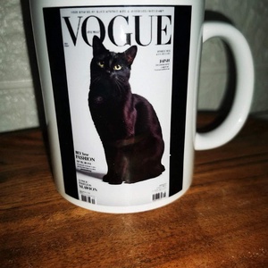 Vogue macska bögre - otthon & életmód - konyhafelszerelés, tálalás - tálalás - bögre & csésze - Meska.hu