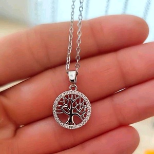 Kristályos Életfa nyaklánc - ékszer - nyaklánc - medálos nyaklánc - Meska.hu