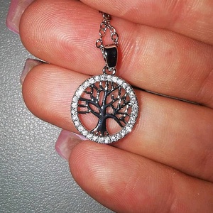 Kristályos Életfa nyaklánc - ékszer - nyaklánc - medálos nyaklánc - Meska.hu