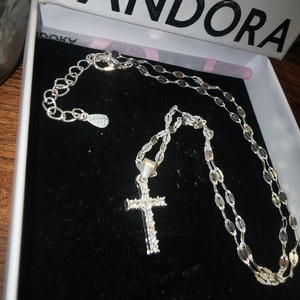 Ezüst Kereszt nyaklánc - ékszer - nyaklánc - medálos nyaklánc - Meska.hu