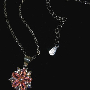 Ezüst Cirkónia Cseresznyevirág nyaklánc - ékszer - nyaklánc - medálos nyaklánc - Meska.hu