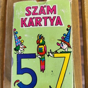 Retro, Fekete Péter jellegű számkártya - játék & sport - táblajáték és kártyajáték - kártya - Meska.hu