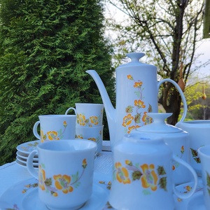 Alföldi porcelán_kávéskészlet ritka dekorral - otthon & életmód - konyhafelszerelés, tálalás - tálalás - teás- és kávés pohár, készlet - Meska.hu