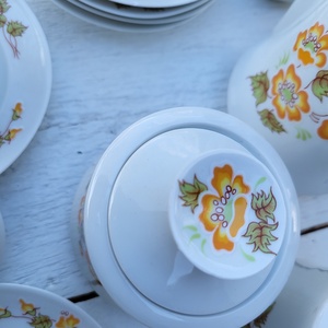 Alföldi porcelán_kávéskészlet ritka dekorral - otthon & életmód - konyhafelszerelés, tálalás - tálalás - teás- és kávés pohár, készlet - Meska.hu