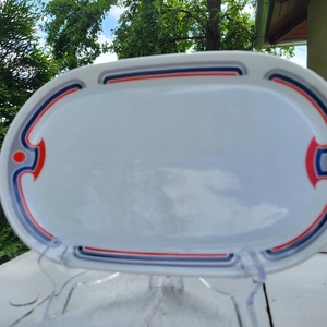 Alföldi porcelán_Art deco virslis, vagy kisebb sültes, kínáló tál - Meska.hu