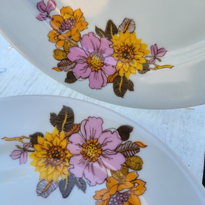 Alföldi porcelán_Dáliás süteményes tányérpár - otthon & életmód - konyhafelszerelés, tálalás - tálalás - tányér & étkészlet - Meska.hu