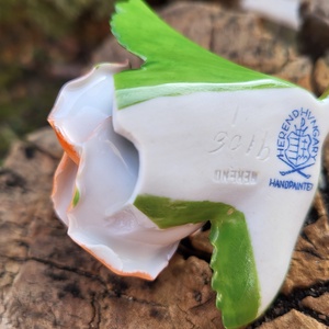 Herendi porcelán_Kézzel festett rózsa ( sérült ) - otthon & életmód - dekoráció - dísztárgy - Meska.hu