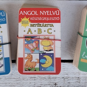 4 db-os kártyacsomag_betűkártya, készségfejlesztő_angol és magyar nyelvű, Játék & Sport, Táblajáték és Kártyajáték, Kártya, , MESKA