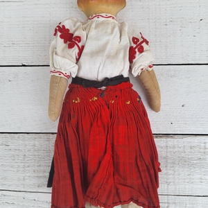 Antik, vintage, népviseletes papírmasé fejű rongybaba - játék & sport - baba & babaház - baba - Meska.hu
