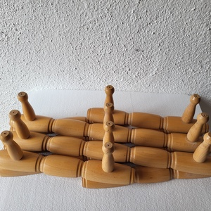 Vintage, retro, állítható, fa, harmonika fali fogas, akasztó - otthon & életmód - bútor - fogas - Meska.hu