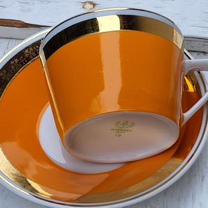 Vintage, retro, Hollóházi porcelán 4 személyes mokkás/kávéscsésze szett - otthon & életmód - konyhafelszerelés, tálalás - tálalás - teás- és kávés pohár, készlet - Meska.hu