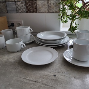 Suisse Langenthal és Hotel Ware Fine Porcelaine hotelporcelán csomag ( csésze, bögre, tányérok ), Otthon & Életmód, Konyhafelszerelés, tálalás, Tálalás, Tányér & Étkészlet, , MESKA