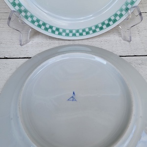 Alföldi porcelán_kockás kistányér pár - otthon & életmód - konyhafelszerelés, tálalás - tálalás - tányér & étkészlet - Meska.hu