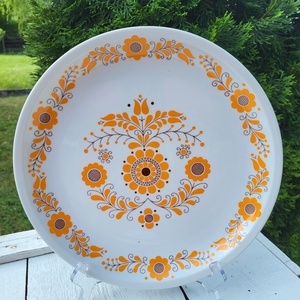 Alföldi porcelán falitányér_sárga, Otthon & Életmód, Dekoráció, Fali és függő dekoráció, Falra akasztható dekor, , MESKA