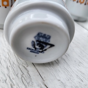 Alföld porcelán_terrakotta pálinkás kupica készlet - otthon & életmód - konyhafelszerelés, tálalás - tálalás - pálinkás poharak, szettek - Meska.hu