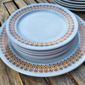 Alföldi porcelán_terrakotta tányérkészlet 2. - otthon & életmód - konyhafelszerelés, tálalás - tálalás - tányér & étkészlet - Meska.hu