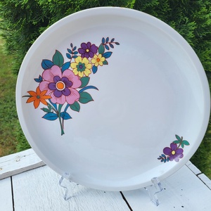 Alföldi porcelán_virágos süteménykínáló tál, Otthon & Életmód, Konyhafelszerelés, tálalás, Tálalás, Kínálótál, , MESKA