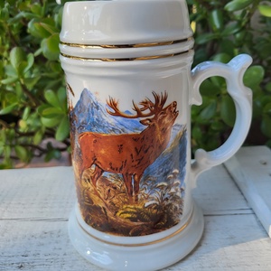 Hollóházi porcelán_vadászjelenetes söröskorsó, Otthon & Életmód, Konyhafelszerelés, tálalás, Tálalás, Sörös pohár és korsó, , MESKA