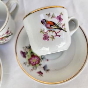 Hollóházi porcelán_madaras kávéscsésze szett - otthon & életmód - konyhafelszerelés, tálalás - tálalás - bögre & csésze - Meska.hu