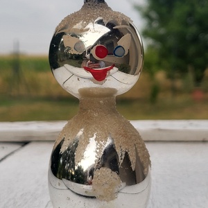 Vintage,régi, csehszlovák, üveg karácsonyfadísz_hóember_ritka!, Karácsony, Karácsonyi lakásdekoráció, Karácsonyfadíszek, , MESKA