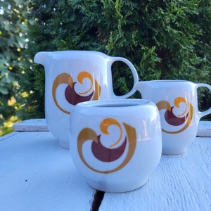 Alföldi porcelán_Bella szalagos kiöntő, kancsó+cukortartó szett, Otthon & Életmód, Konyhafelszerelés, tálalás, Tálalás, Bögre & Csésze, , MESKA