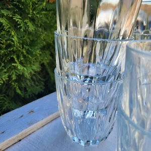 Retro, vastagfalú vizespohár készlet - otthon & életmód - konyhafelszerelés, tálalás - tálalás - pohár - Meska.hu