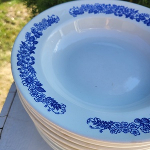 Vintage, szovjet fajansz tányérkészlet - otthon & életmód - konyhafelszerelés, tálalás - tálalás - tányér & étkészlet - Meska.hu
