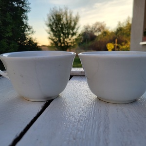 Antik, vastagfalú teáscsésze pár, Otthon & Életmód, Konyhafelszerelés, tálalás, Tálalás, Bögre & Csésze, , MESKA