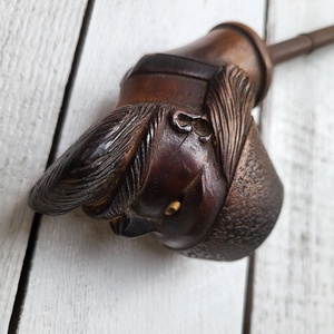 Faragott pipa férfi fejjel - otthon & életmód - dekoráció - asztal és polc dekoráció - hamutál, öngyújtó, pipa - Meska.hu