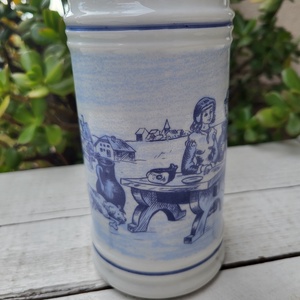 Hollóházi porcelán_jelenetes söröskorsó - otthon & életmód - konyhafelszerelés, tálalás - tálalás - sörös pohár és korsó - Meska.hu