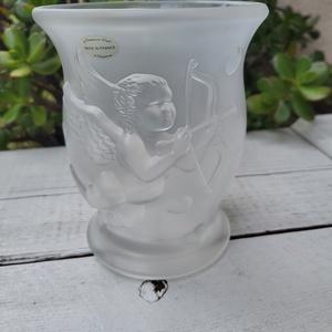 Francia Teleflora Cherub angyalos 3D savmart üvegváza, Otthon & Életmód, Dekoráció, Virágdísz és tartó, Váza, , MESKA