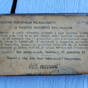 SZIT ( Szent István Szappangyár ) szappanreklám történelmi pillanatképpel - művészet - reklám tárgyak - Meska.hu