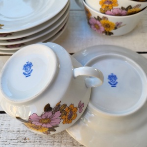 Alföldi porcelán_dáliás teáscsésze szett 6 személyes - otthon & életmód - konyhafelszerelés, tálalás - tálalás - bögre & csésze - Meska.hu