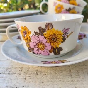 Alföldi porcelán_dáliás teáscsésze szett 6 személyes - otthon & életmód - konyhafelszerelés, tálalás - tálalás - bögre & csésze - Meska.hu