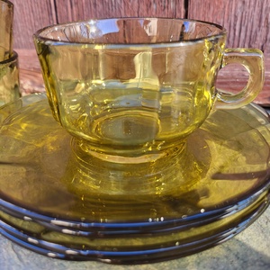 Vintage, Pyrex France borostyánsárga kávéscsésze szett készletpótlásra, Otthon & Életmód, Konyhafelszerelés, tálalás, Tálalás, Bögre & Csésze, , MESKA