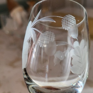 Vintage, régi, csiszolt likőrös pohárkészlet - otthon & életmód - konyhafelszerelés, tálalás - tálalás - pohár - Meska.hu