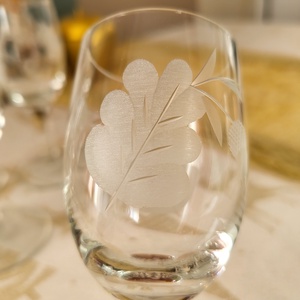 Vintage, régi, csiszolt likőrös pohárkészlet - otthon & életmód - konyhafelszerelés, tálalás - tálalás - pohár - Meska.hu