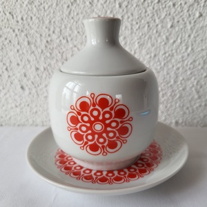 Alföldi porcelán_Bella207_Gabriella cukortartó+csészealj, Otthon & Életmód, Konyhafelszerelés, tálalás, Konyhai tárolás, Fűszertartó, , MESKA