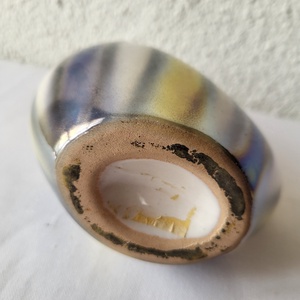 Retro, vintage, Iparművészeti, irizáló mázas kerámia kancsó, váza - otthon & életmód - virágdekoráció - virágtartó - váza - Meska.hu