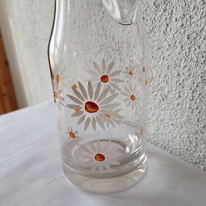 Vintage, retro, margarétás limonádés kancsó - otthon & életmód - konyhafelszerelés, tálalás - tálalás - üveg & kancsó - Meska.hu