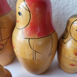 Vintage,retro, orosz Matrjoska baba szett_nagy méretű, 8 db-os! - otthon & életmód - dekoráció - dekoratív figurák és szobrok - Meska.hu