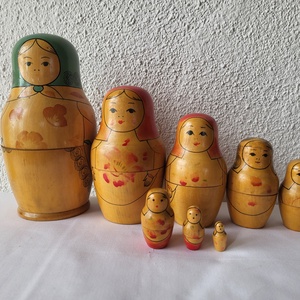 Vintage,retro, orosz Matrjoska baba szett_nagy méretű, 8 db-os!, Otthon & Életmód, Dekoráció, Dekoratív figurák és szobrok, , MESKA