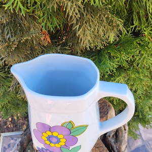 Alföldi porcelán_hippi mintás vizeskancsó - otthon & életmód - konyhafelszerelés, tálalás - tálalás - üveg & kancsó - Meska.hu