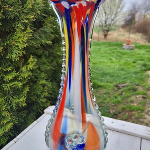 Vintage, muránói jellegű óriái üvegváza, Otthon & Életmód, Virágdekoráció, Virágtartó, Váza, , MESKA