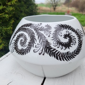 Witeg-Kőporc minimalista, skandináv design porcelán kaspó-váza, Otthon & Életmód, Virágdekoráció, Virágtartó, Váza, , MESKA