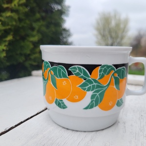 Zsolnay porcelán_narancsmintás bögre_jelzetlen!, Otthon & Életmód, Konyhafelszerelés, tálalás, Tálalás, Bögre & Csésze, , MESKA