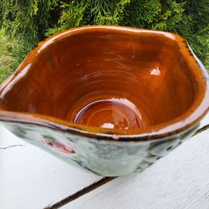 Fórizsné Sárai Erzsébet_vintage, retro, zsűrizett, Iparművészeti kerámia kaspó - otthon & életmód - virágdekoráció - virágtartó - váza - Meska.hu