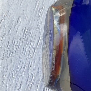 Vintage, murano-i stílusú, színezett üveg fecske - otthon & életmód - dekoráció - dekoratív figurák és szobrok - Meska.hu